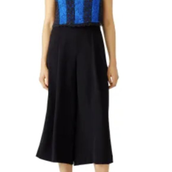 DVF NWT lace crop sleeveless top. Royal Blue and black. Size 10. - Picture 5 of 16